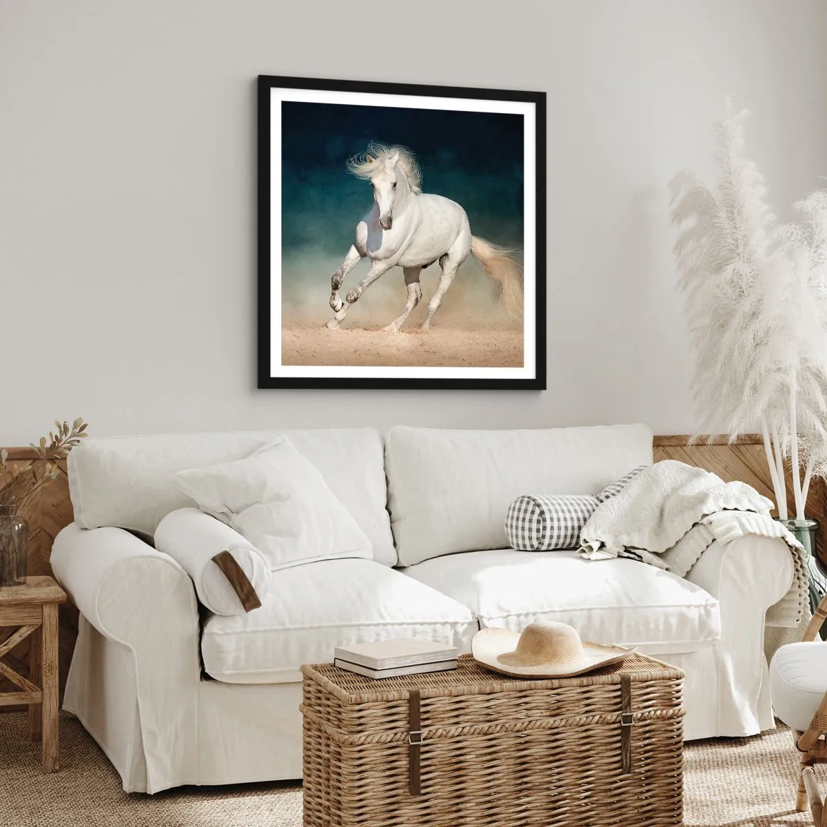 Plakat i sort ramme - Frihed i en ren tilstand - 30x30 cm