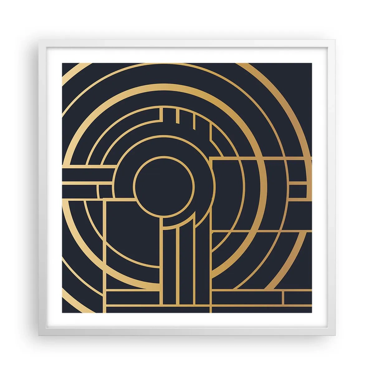 Plakat i hvid ramme - At vende tingene på hovedet - 60x60 cm