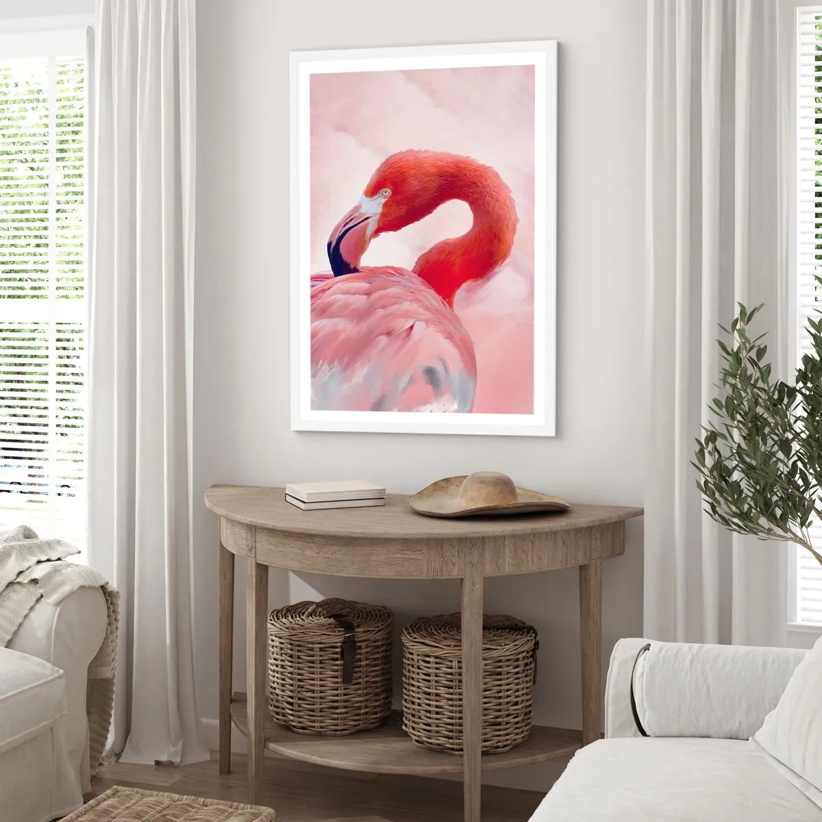 Plakat i hvid ramme - Fugleskønhed - 30x40 cm