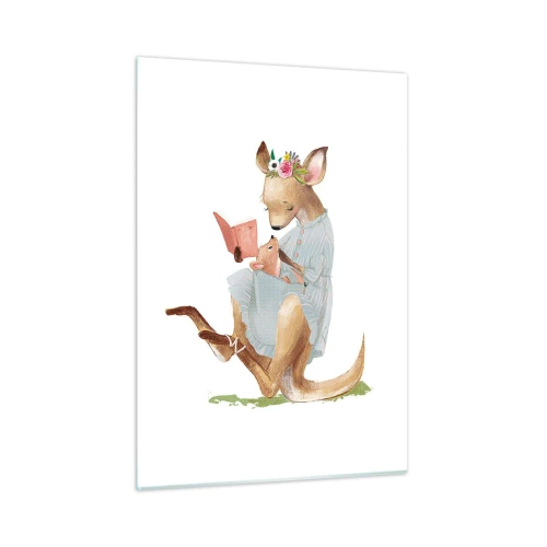 Billede på glas - Læs for mig, mor - 50x70 cm