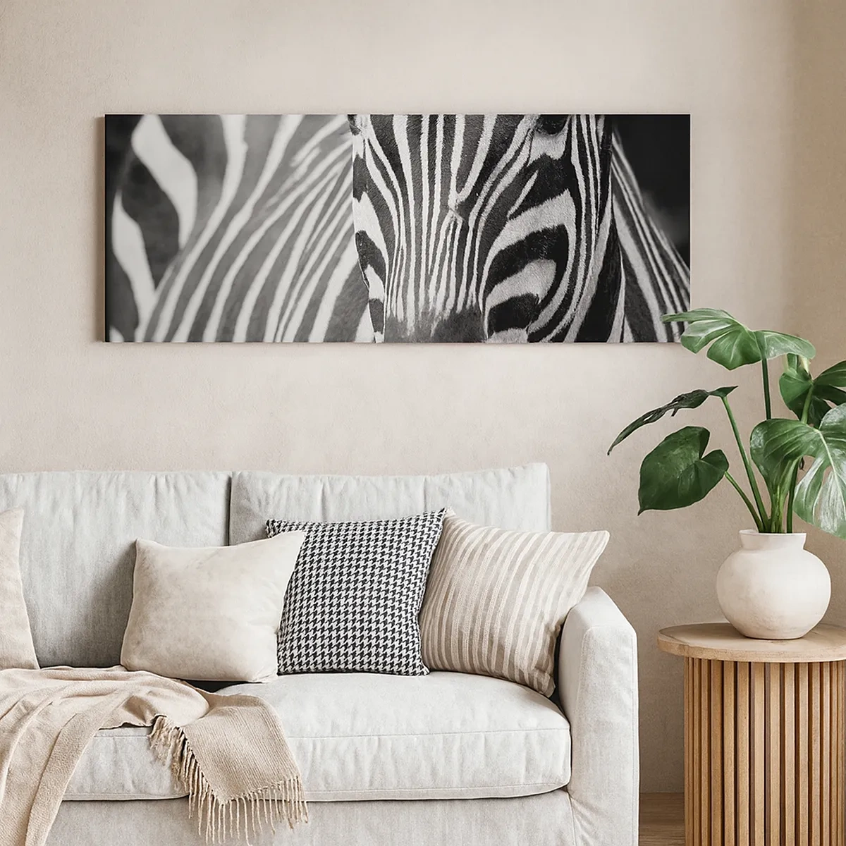 Lærredstryk - Billede på lærred - Verden er sort og hvid - 30x30 cm