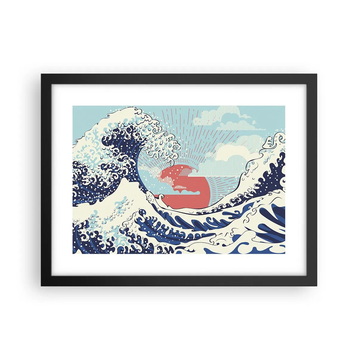 Plakat i sort ramme - Fra japanske inspirationer - 40x30 cm