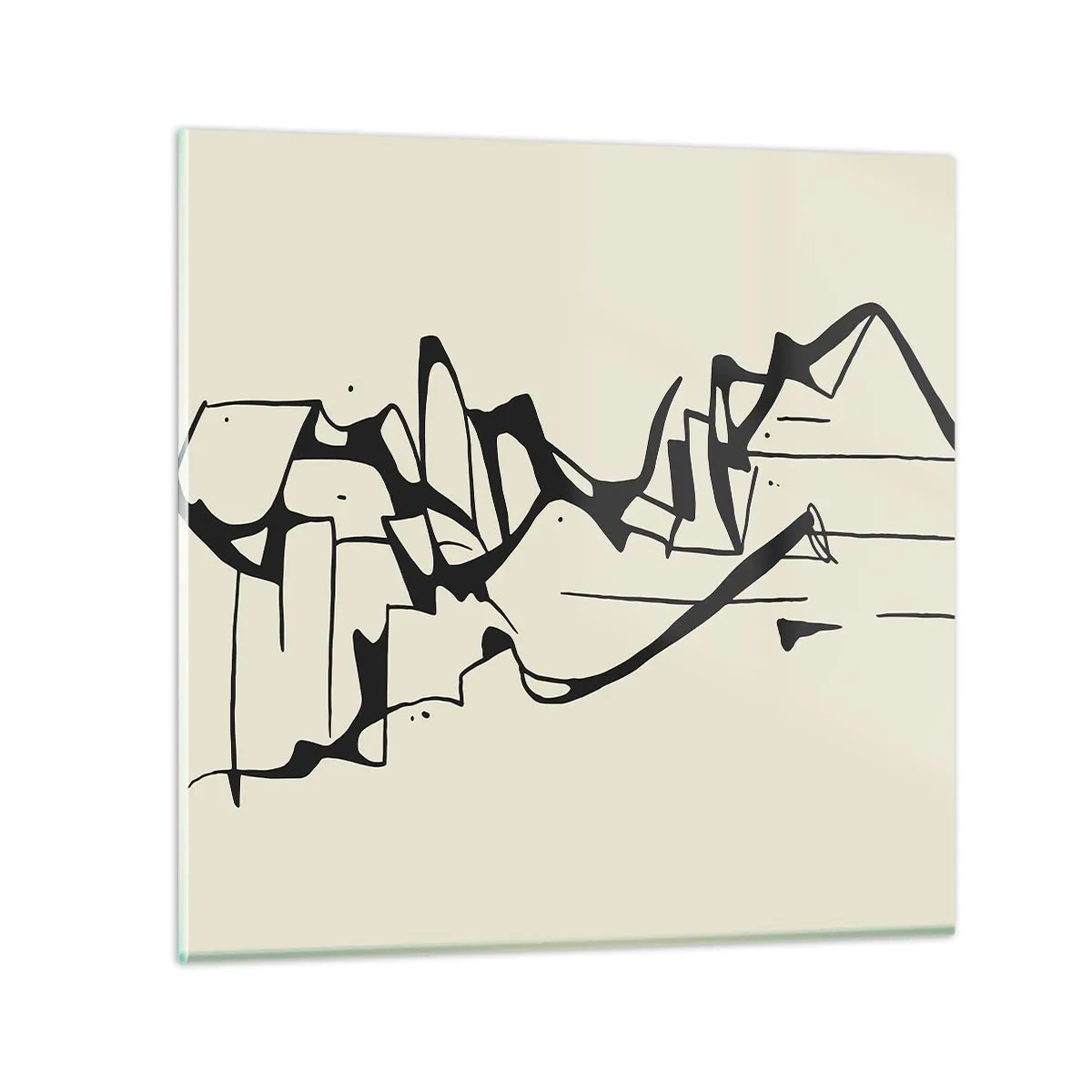 Billede på glas - Måske et landskab - 50x50 cm