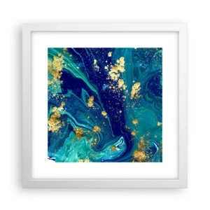 Plakat i hvid ramme - Solblade  - 30x30 cm