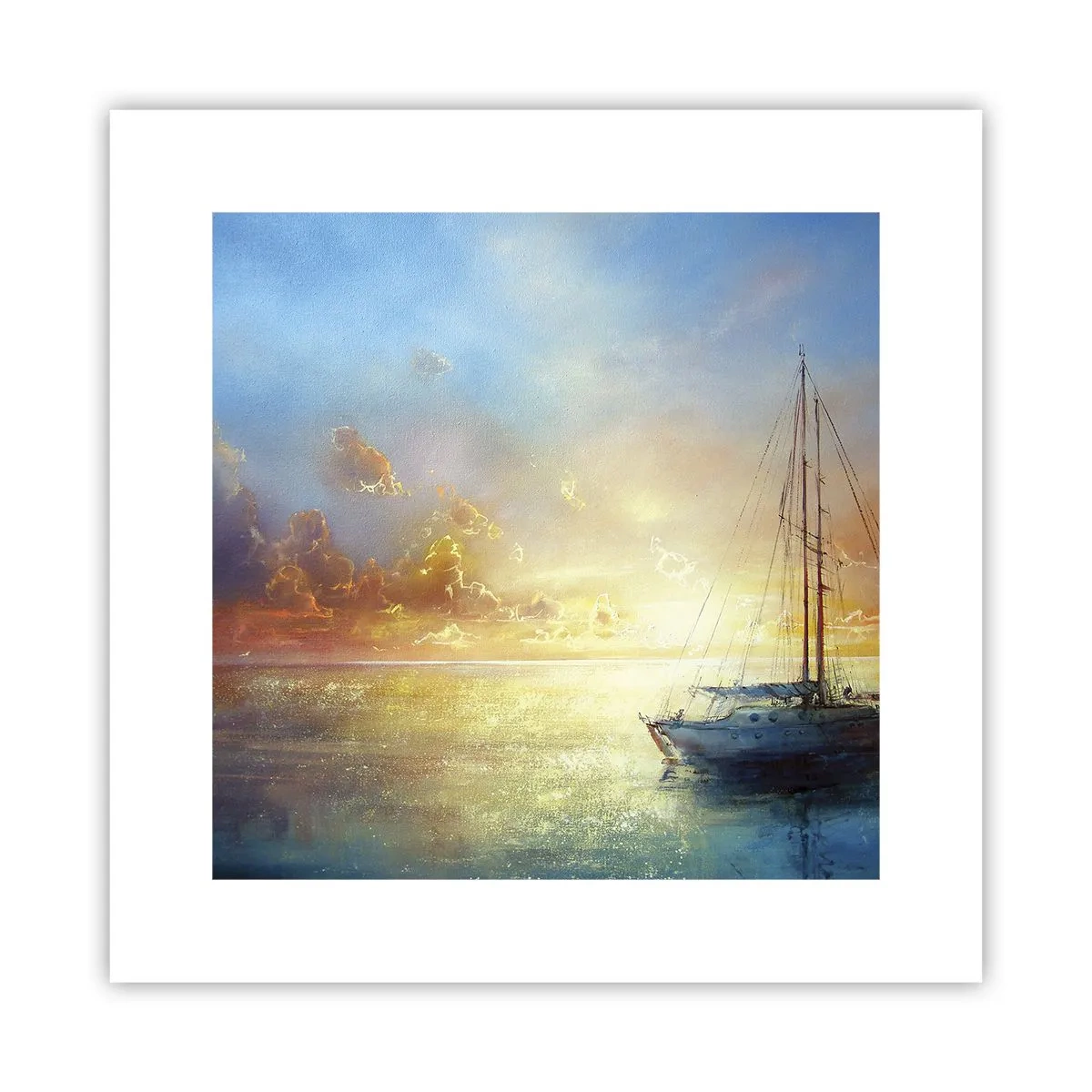Plakat - I en gylden bugt - 30x30 cm