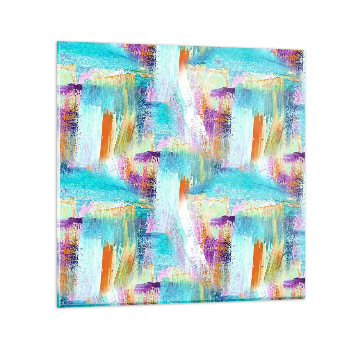 Billede på glas - Munter mazel topper - 60x60 cm
