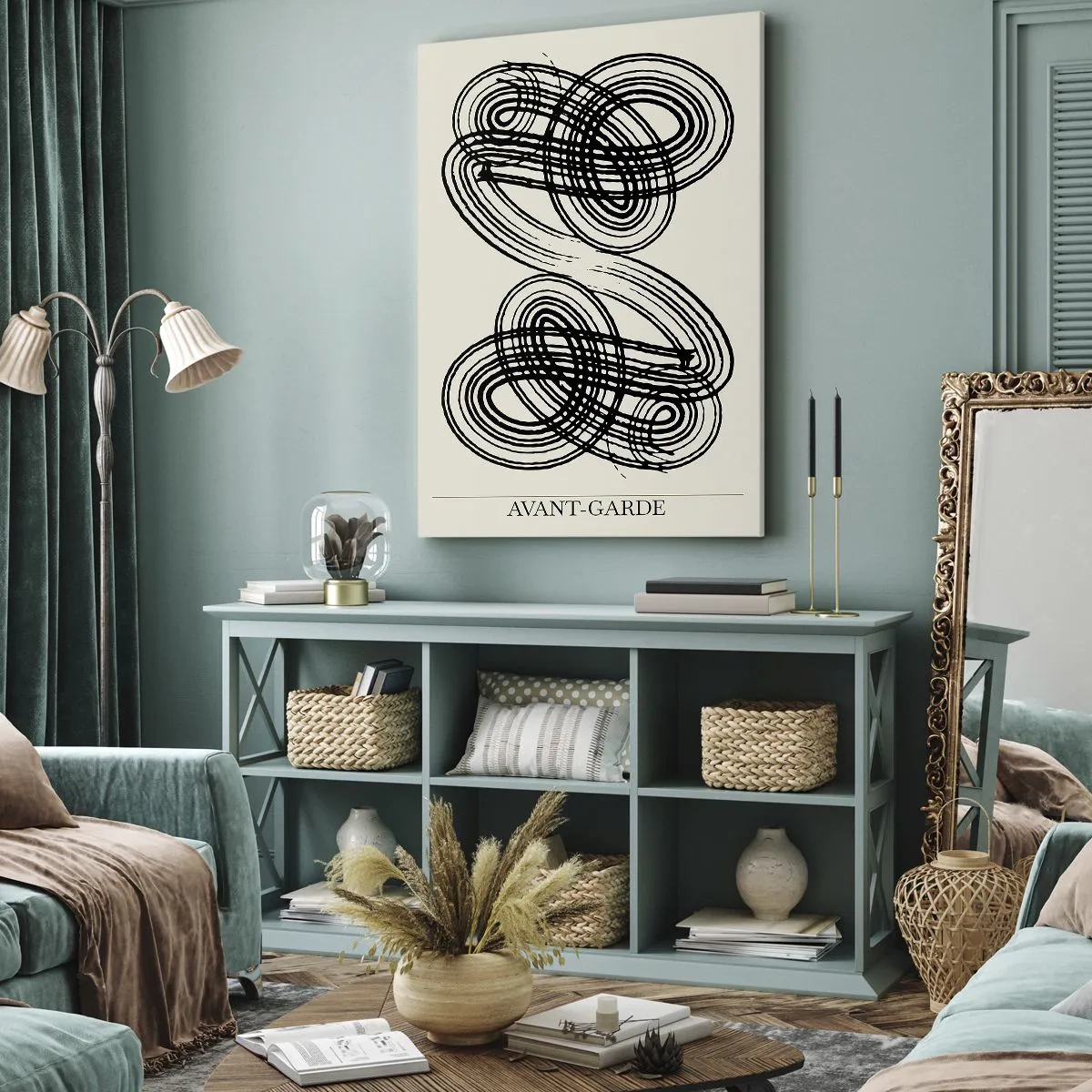 Lærredstryk - Billede på lærred - Det kom ud spontant - 70x100 cm