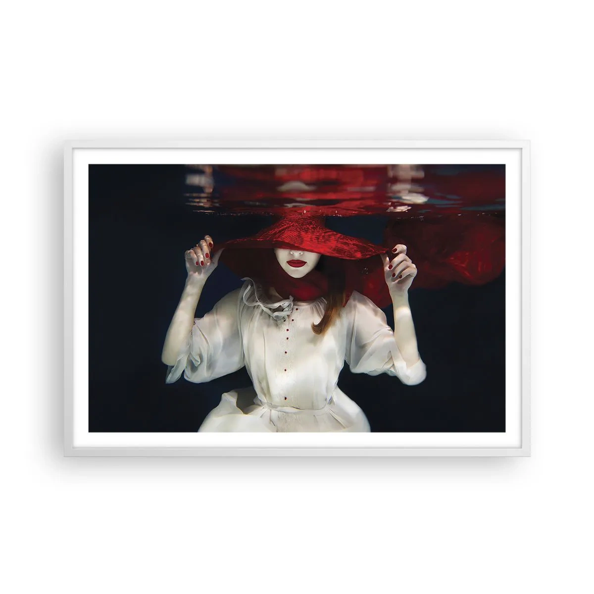 Plakat i hvid ramme - Vidunderkvinden - 91x61 cm