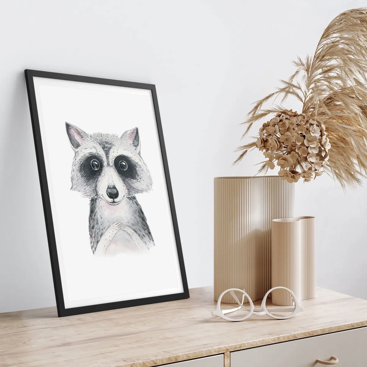 Plakat i sort ramme - Et øjeblik til at trække på skuldrene - 30x40 cm