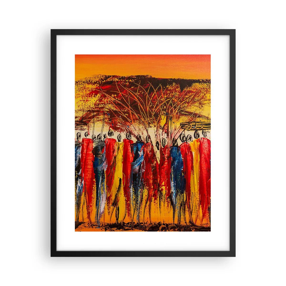 Plakat i sort ramme - Der, der, der, der går de - 40x50 cm