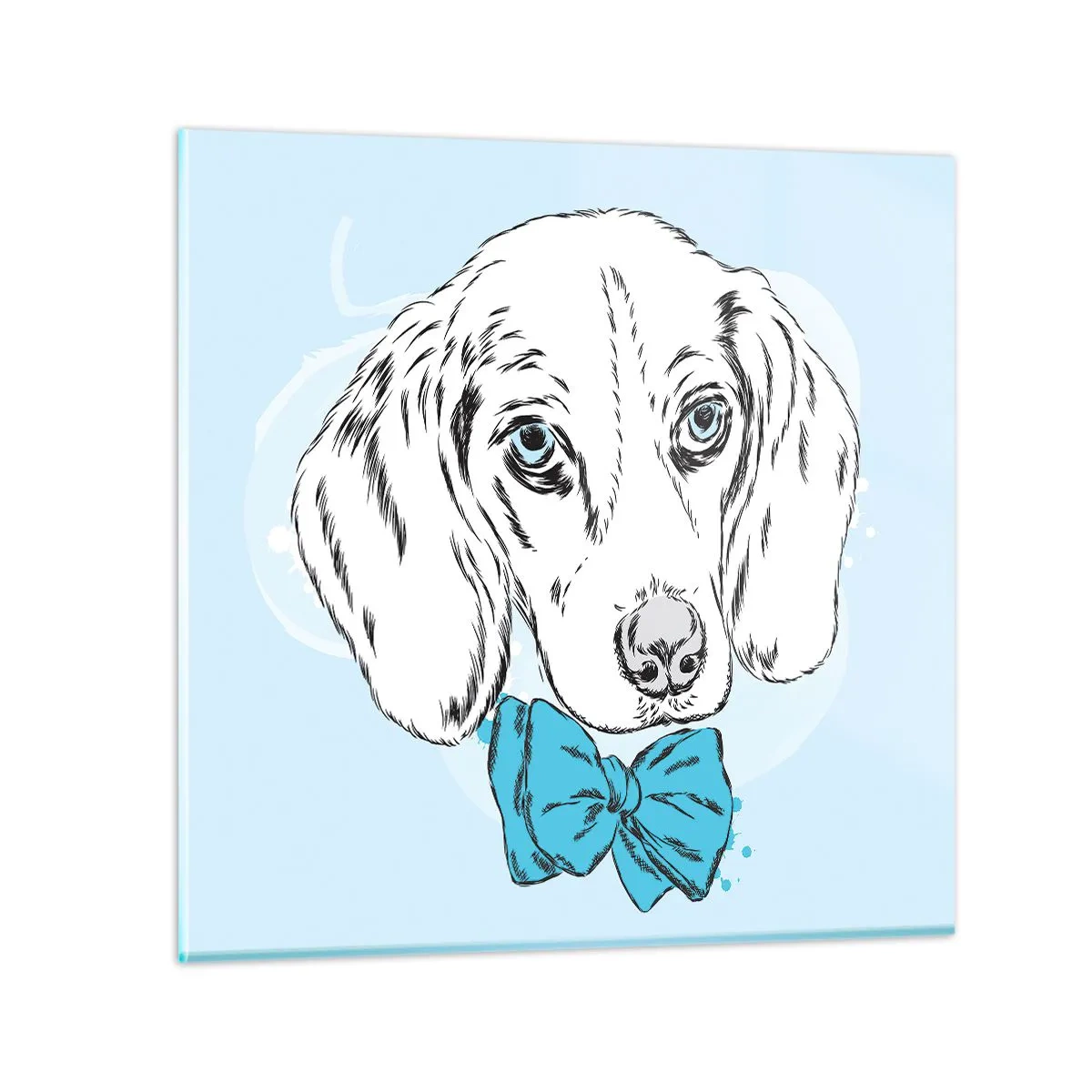 Billede på glas - Elegance for hunde - 50x50 cm