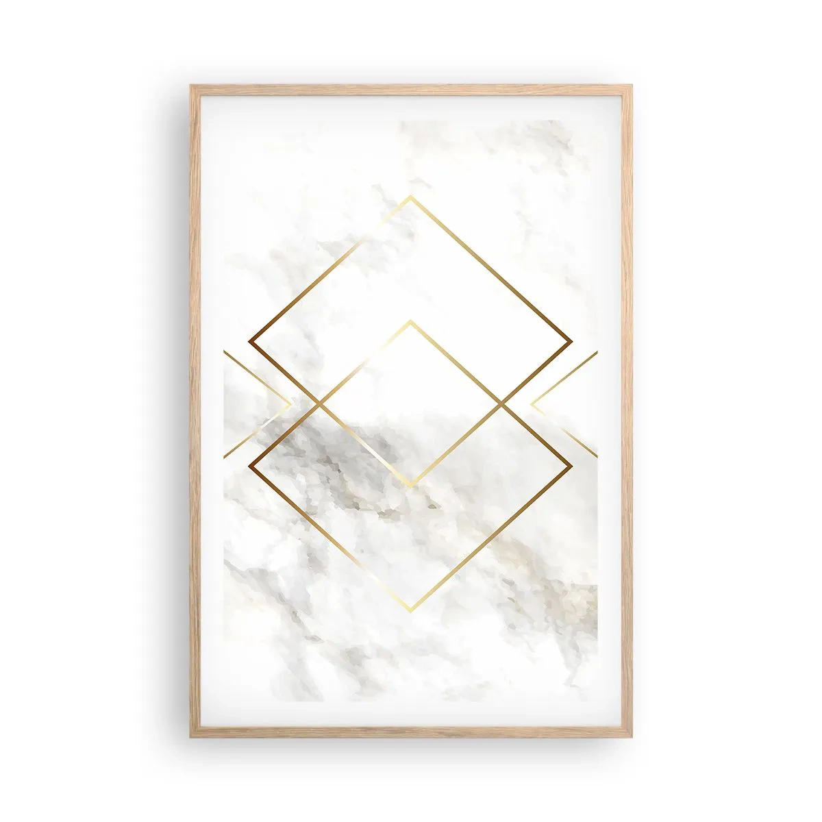 Plakat i ramme af lyst egetræ - Udsigt til det uendelige - 61x91 cm