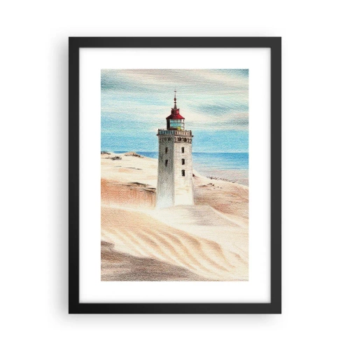 Plakat i sort ramme - Altid med blikket rettet mod havet - 30x40 cm