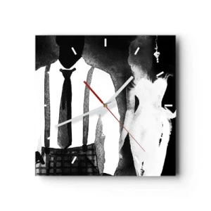 Vægur, Uret - I en noir-atmosfære - 40x40 cm