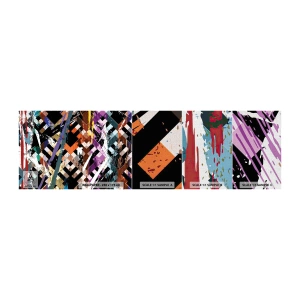 Prøve Fototapet Premium Canvas - Kvadratisk - Abstraktion, Stykke, Moderne mønster - 100x30 cm