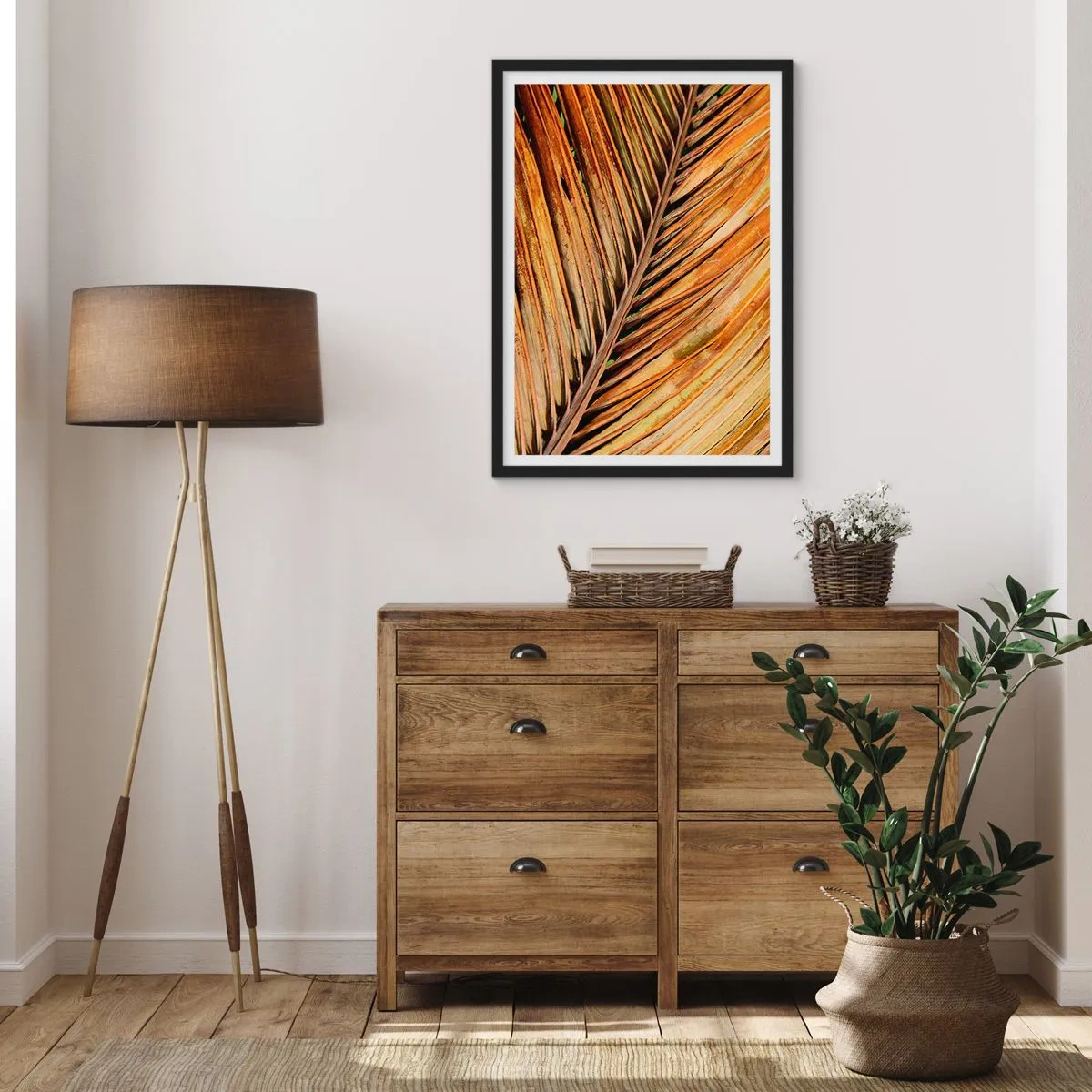 Plakat i sort ramme - Kokosnød guld - 40x50 cm