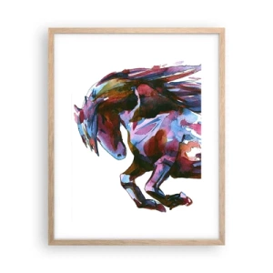 Plakat i ramme af lyst egetræ - I henrykkelse - 40x50 cm