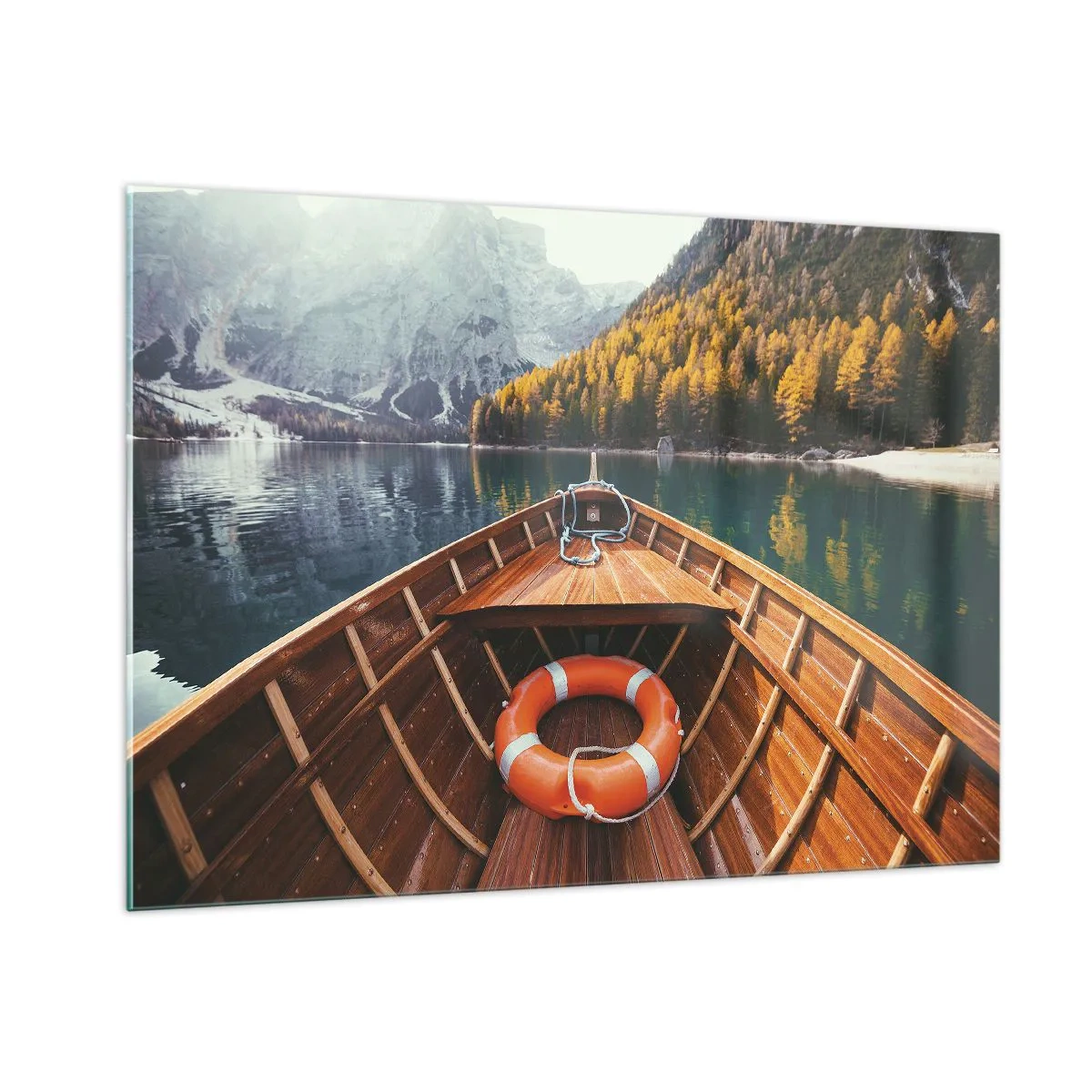 Billede på glas - Bjergtur - 100x70 cm