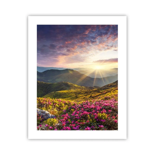 Plakat - Friskheden af en morgen i bjergene - 40x50 cm