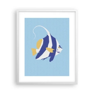 Plakat i hvid ramme - Savner tropisk vand - 40x50 cm