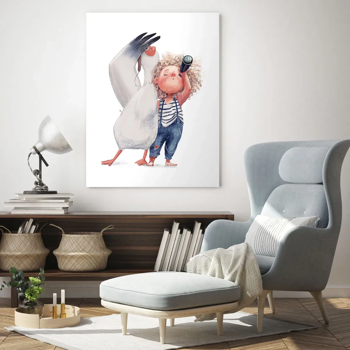 Billede på glas - En plan for en fantastisk rejse - 70x100 cm