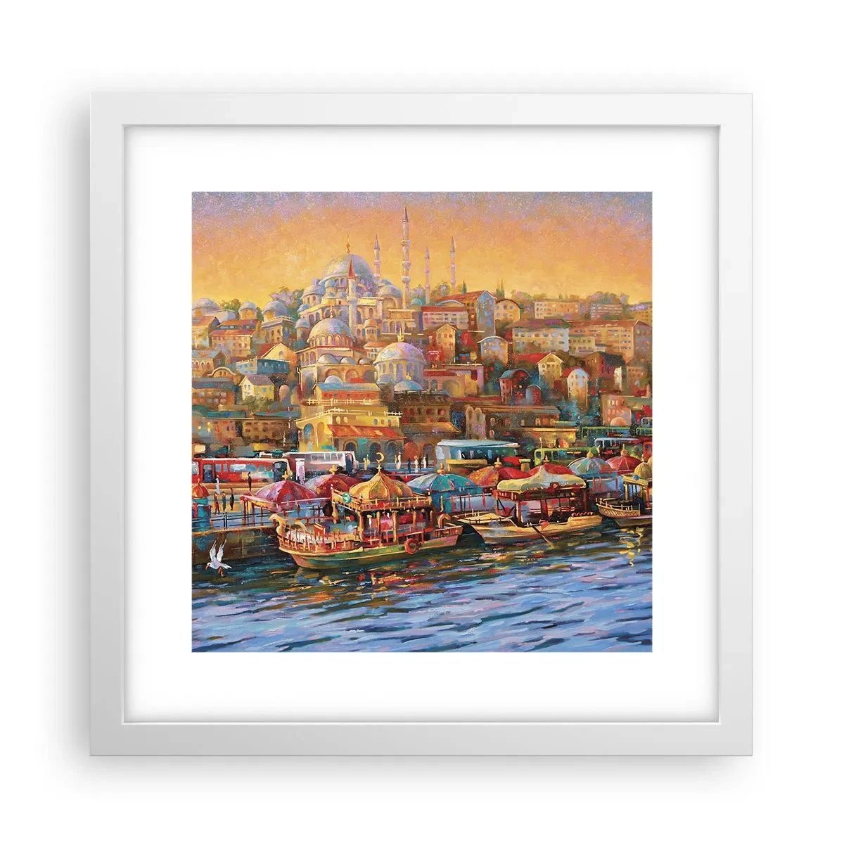 Plakat i hvid ramme - En historie fra Istanbul - 30x30 cm