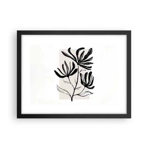 Plakat i sort ramme - Skitse til et herbarium - 40x30 cm