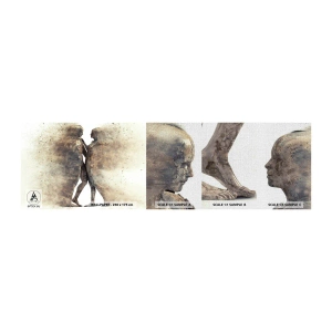 Prøve Fototapet Premium Canvas - Fra støv steg de til kærlighed - Abstraktion, Kvinde og mand, Elsker - 100x30 cm