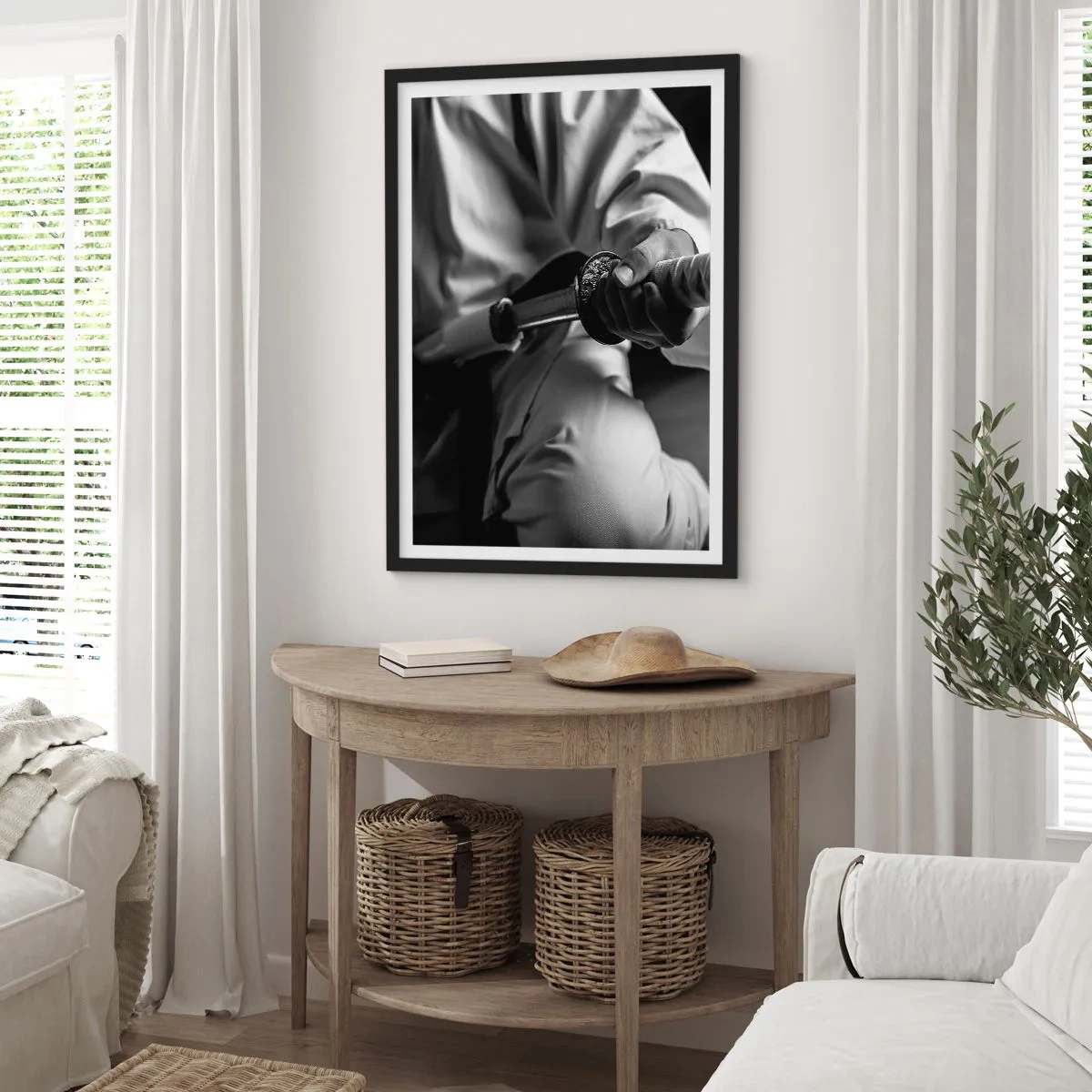 Plakat i sort ramme - En krigers sjæl - 40x50 cm