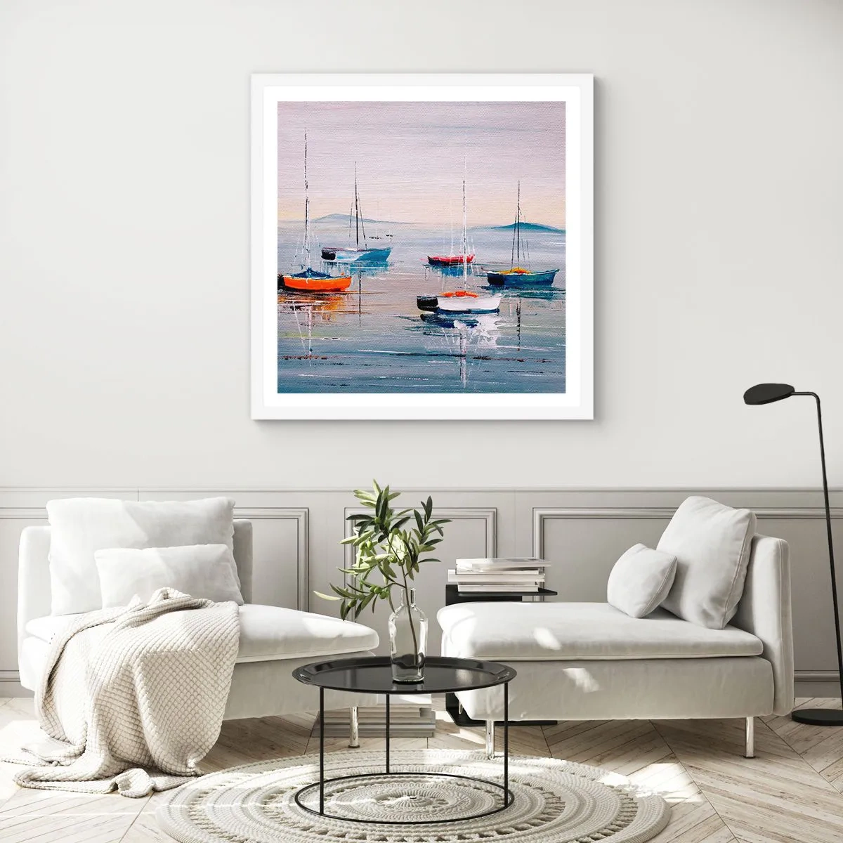 Plakat i hvid ramme - Et velfortjent hvil - 30x30 cm