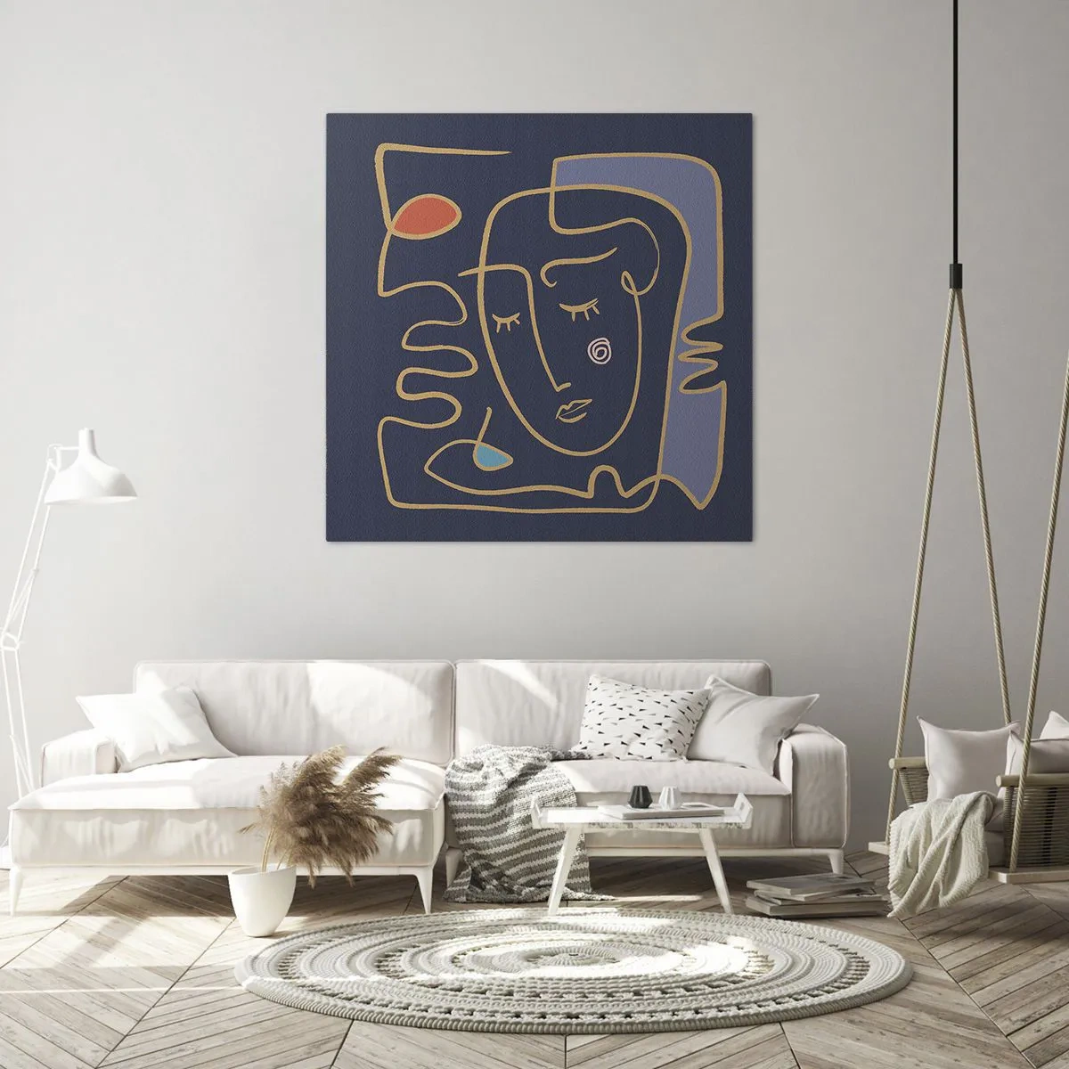 Lærredstryk - Billede på lærred - I drømmerier - 70x70 cm