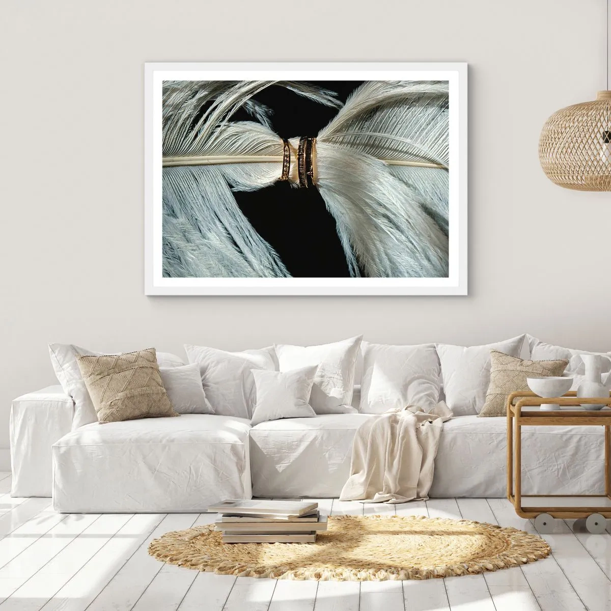 Plakat i hvid ramme - ...og jeg vil ikke forlade dig... - 100x70 cm