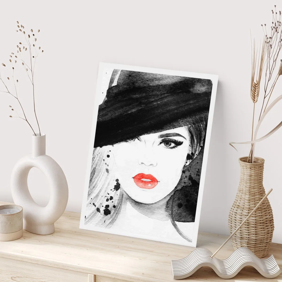 Plakat - Dame i sort - 30x40 cm