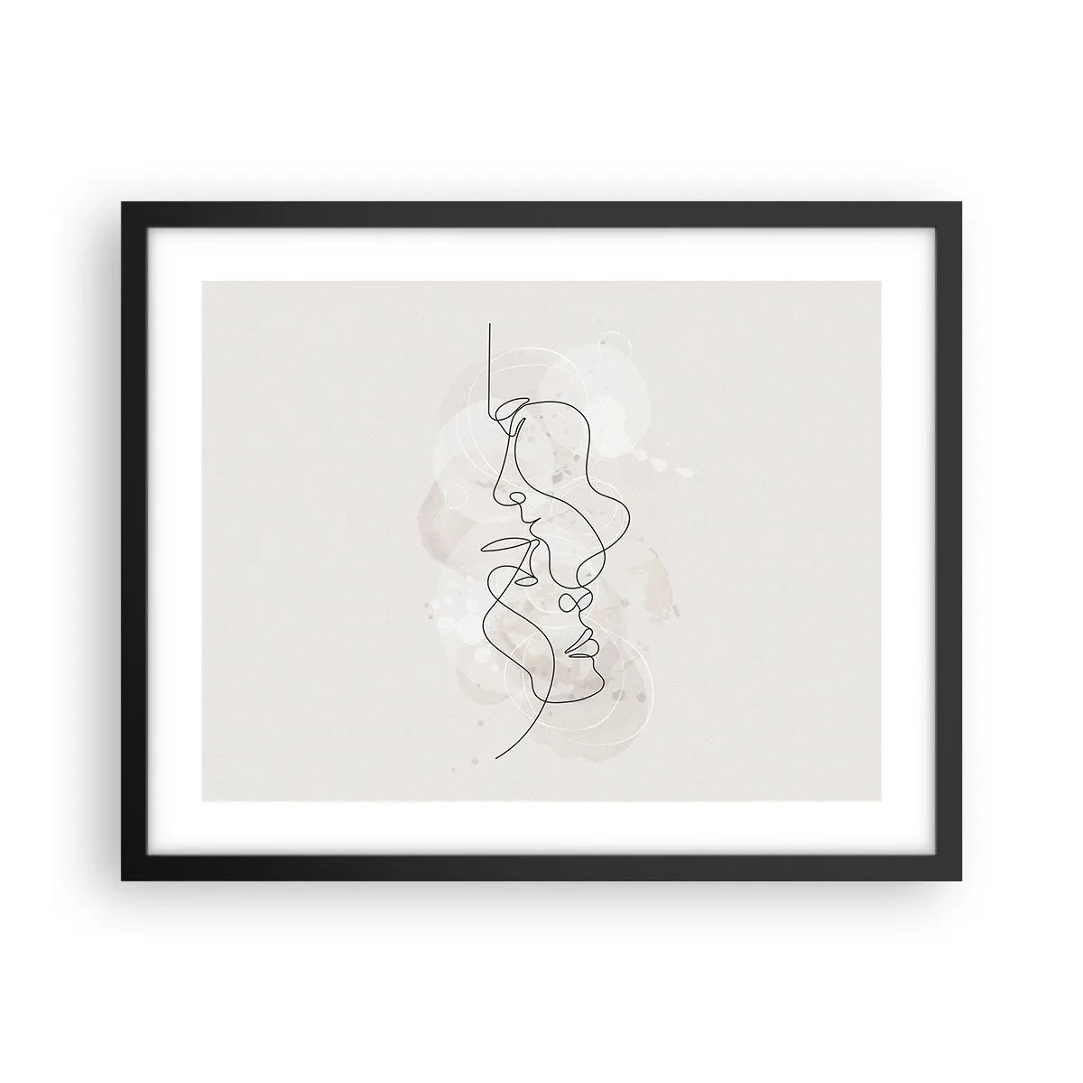 Plakat i sort ramme - Omfavnet i en omfavnelse - 50x40 cm