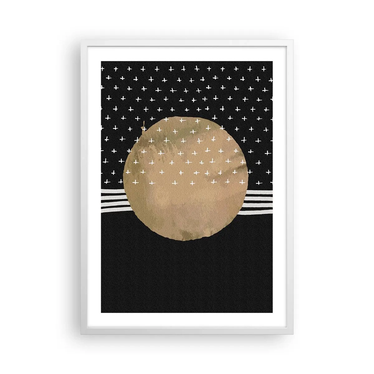 Plakat i hvid ramme - Komposition: galaksens flag - 50x70 cm