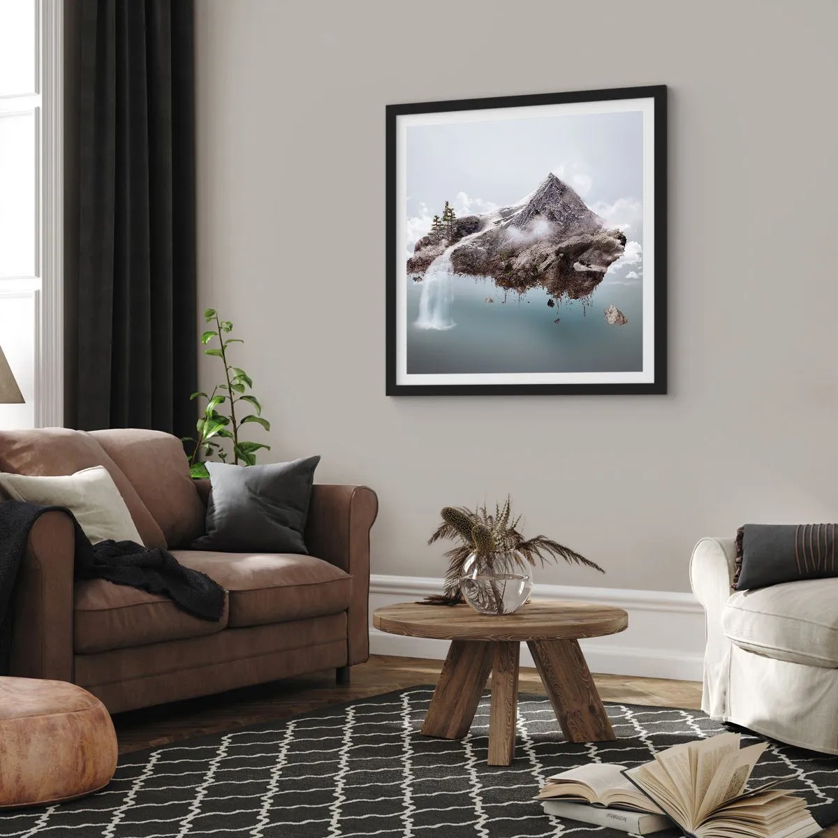Plakat i sort ramme - Set gennem en surrealists øjne - 30x30 cm