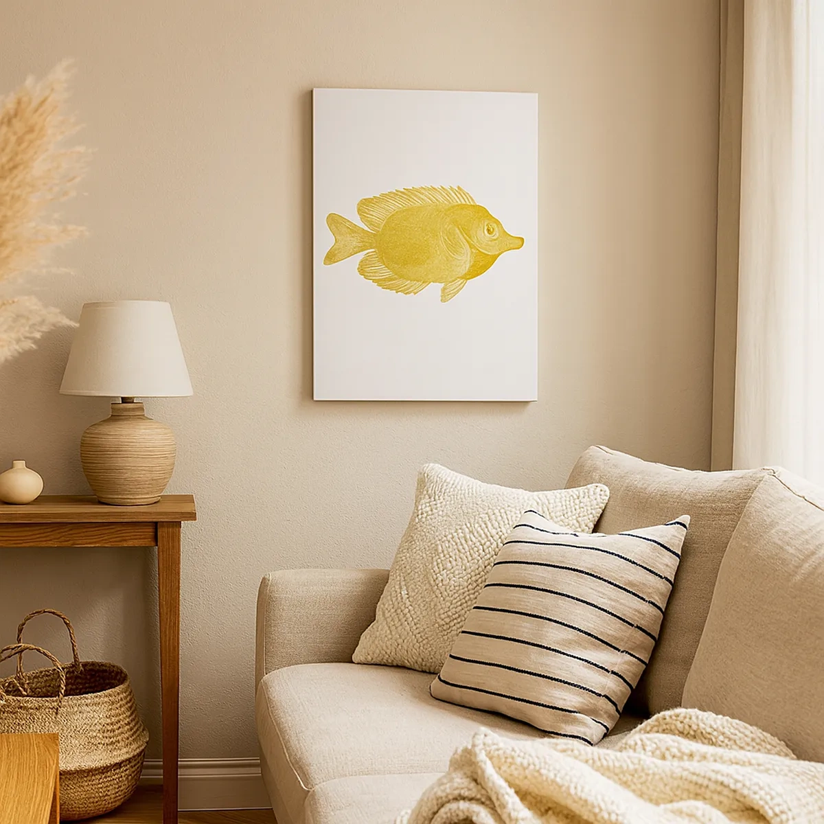 Lærredstryk - Billede på lærred - Fisk og det er det - 50x70 cm