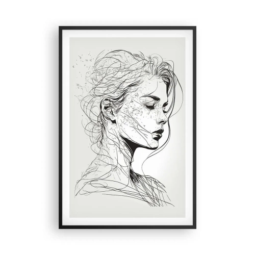 Plakat i sort ramme - Portræt i drømmeri - 61x91 cm