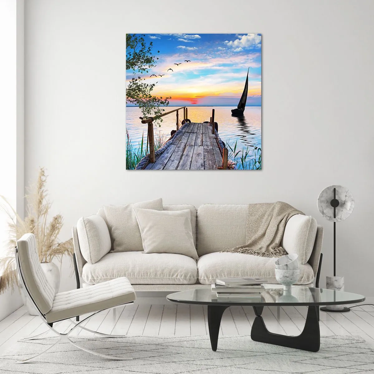 Billede på glas - Godaften - 40x40 cm