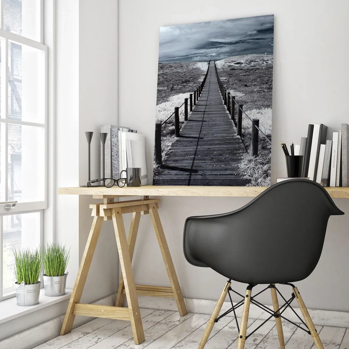 Billede på glas - Lige ved kysten - 50x70 cm