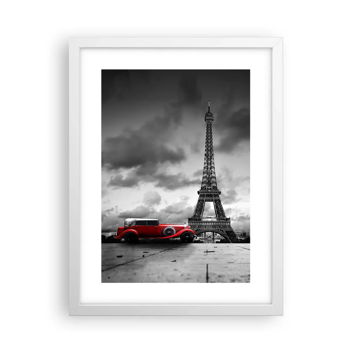 Plakat i hvid ramme - For ikke så længe siden i Paris - 30x40 cm