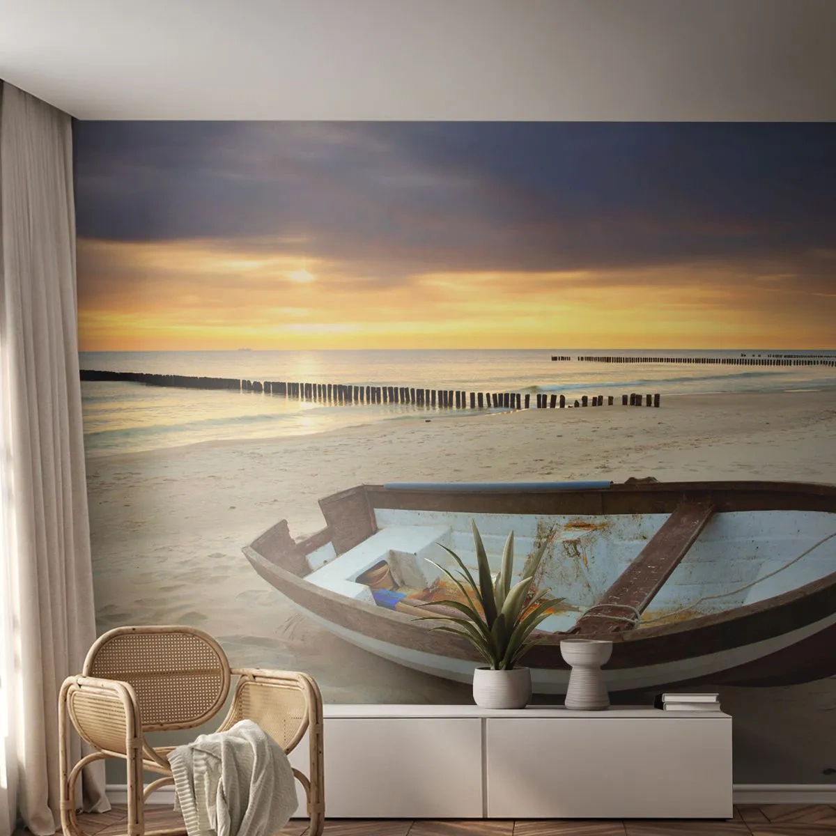 Fototapet Premium Canvas - Der findes ikke flere smukke strande - Landskab, Hav, Strand - 250x175 cm