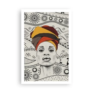 Plakat - Afrikansk portræt - 61x91 cm