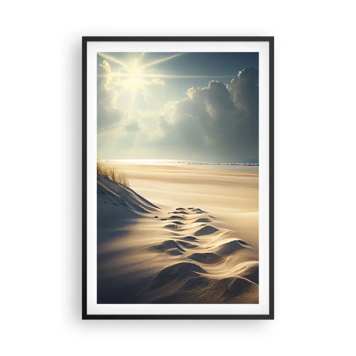 Plakat i sort ramme - Beroligende landskab - 61x91 cm