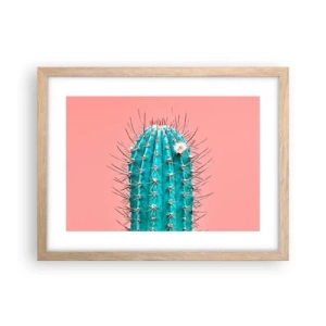 Plakat i ramme af lyst egetræ - Bare se - 40x30 cm