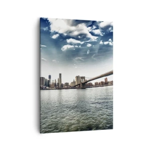 Lærredstryk - Billede på lærred - Glas ø - 50x70 cm