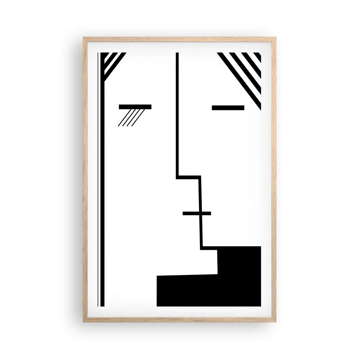 Plakat i ramme af lyst egetræ - Bare et kys - 61x91 cm