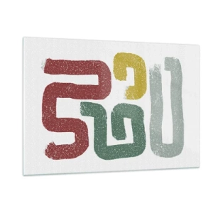 Billede på glas - På et ukendt sprog - 120x80 cm