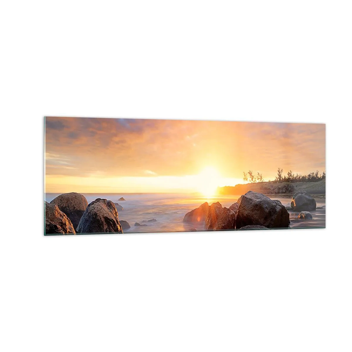 Billede på glas - En lysende aftenbrise - 140x50 cm