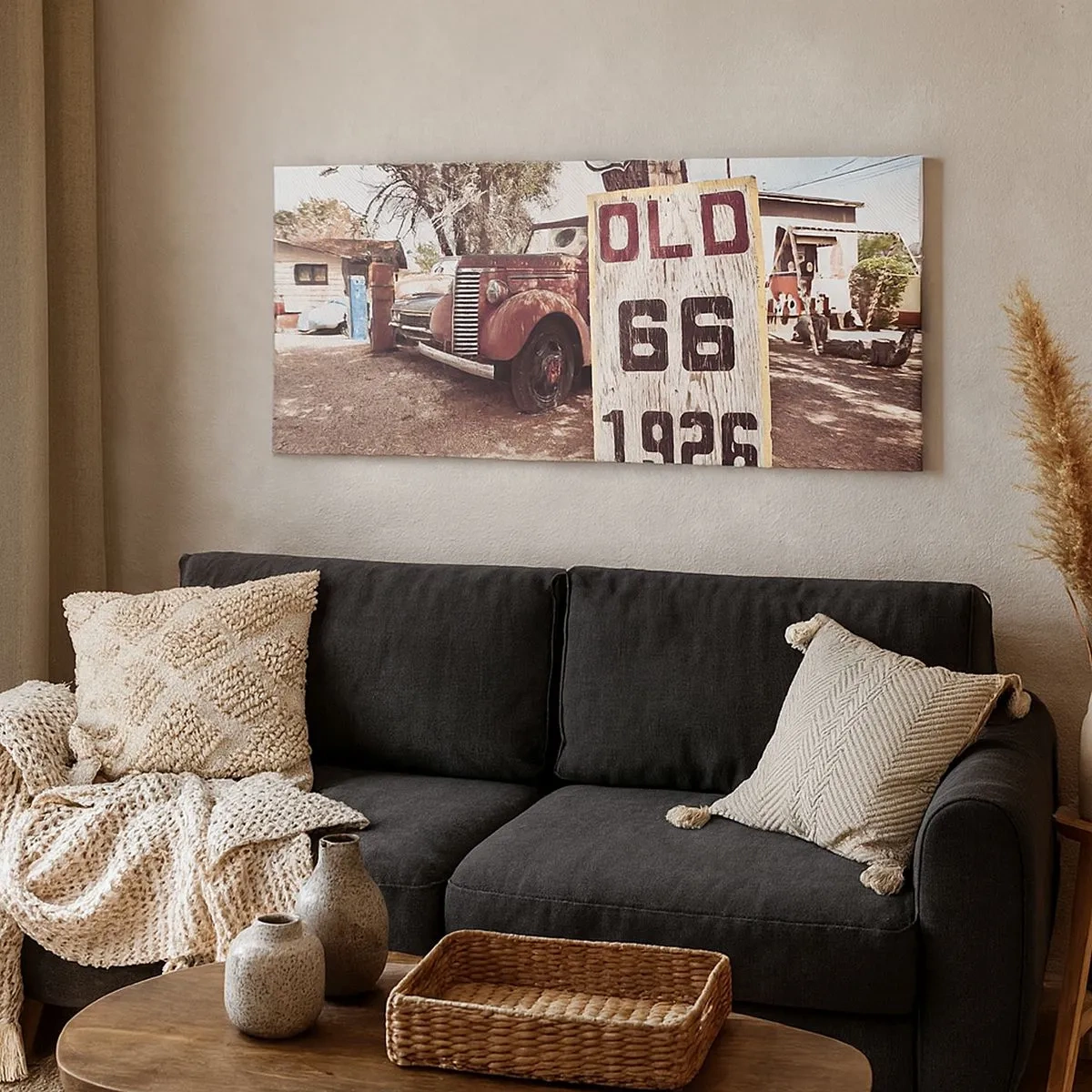 Lærredstryk - Billede på lærred - En legende om det amerikanske landskab - 100x40 cm